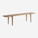 Banco de madera de teca en color marrón de líneas contemporáneas – 180 x 40 x 45 cm