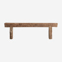 Banco de madera de teca reciclada en color marrón 160 x 25 x 45 cm