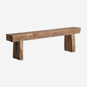 Banco de madera de teca reciclada en color marrón 160 x 25 x 45 cm