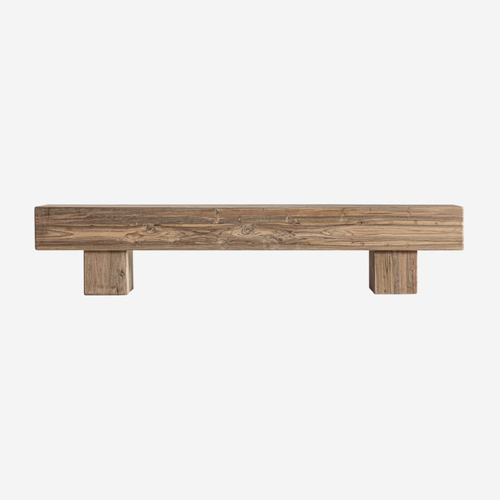 Banco de madera de teca reciclada en color marrón 218 x 40 x 46 cm