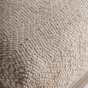 Banco de pie de cama de yute y madera de mango en color beige – detalle