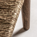 Banco de yute y madera de mango en color marrón – detalle