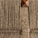 Banco de yute y madera de mango en color marrón – detalle