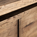 Barra de bar de madera de olmo en color marrón envejecido – detalle