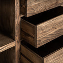 Barra de bar de madera de olmo en color marrón envejecido – detalle