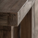 Barra de bar de madera de olmo en color marrón envejecido – detalle
