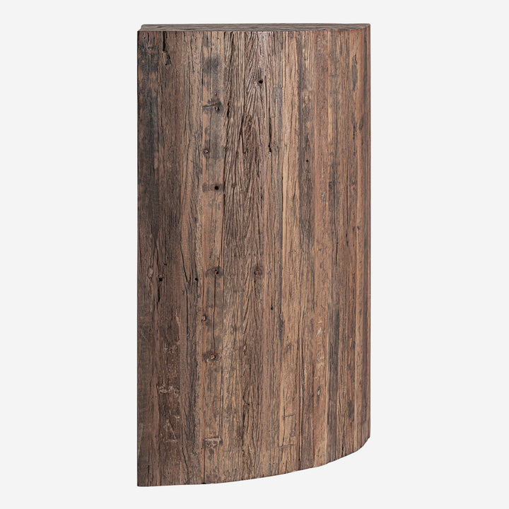 Barra de bar modular de madera recuperada en color marrón