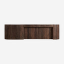 Barra de bar modular de madera recuperada en color marrón