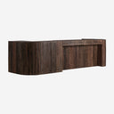 Barra de bar modular de madera recuperada en color marrón