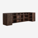 Barra de bar modular de madera recuperada en color marrón