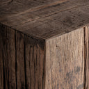 Barra de bar modular de madera recuperada en color marrón envejecido – detalle