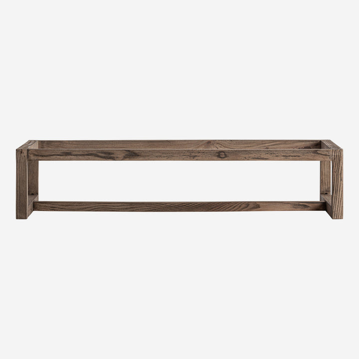 Base de vitrina de madera de olmo en color marrón 85 x 40 x 18 cm