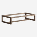 Base de vitrina de madera de olmo en color marrón 85 x 40 x 18 cm