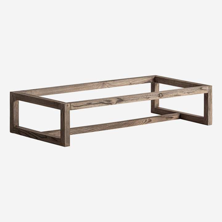 Base de vitrina de madera de olmo en color marrón 85 x 40 x 18 cm