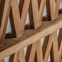 Biombo de madera de teca en color marrón – detalle
