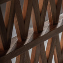 Biombo de madera de teca en color marrón – detalle