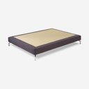 Cama estofada com cabeceira de cantos arredondados e estrado de molas ensacadas de 16 cm – estrado