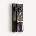Candelabro de madera tropical y espejo en color morado (pack de 2)