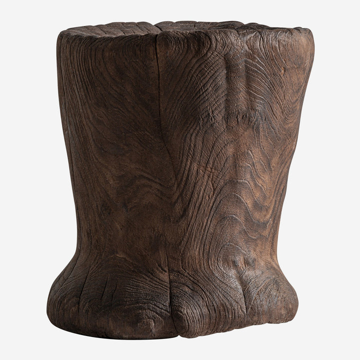 Centro de mesa de madera de teca reciclada en color marrón 32 x 35 cm