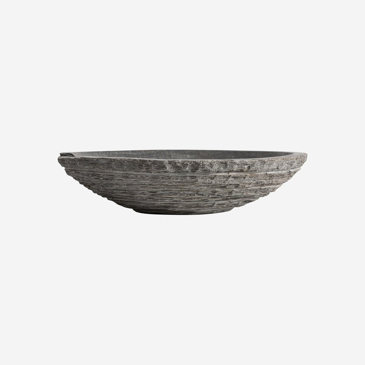 Centro de mesa de piedra en color gris 35 x 8 cm