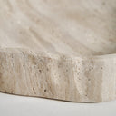 Centro de mesa de travertino en color crema 24 x 20 x 5 cm – detalle