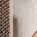 Chaise longue de madera de teca reciclada en color marrón – detalle