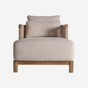 Chaise longue de madera de teca reciclada en color marrón