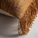 Cojín de algodón y lino en color beige de estilo clásico 50 x 30 cm – detalle