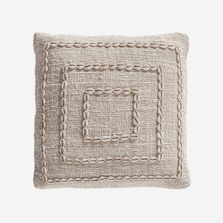 Cojín de algodón y poliéster en color blanco 50 x 50 cm