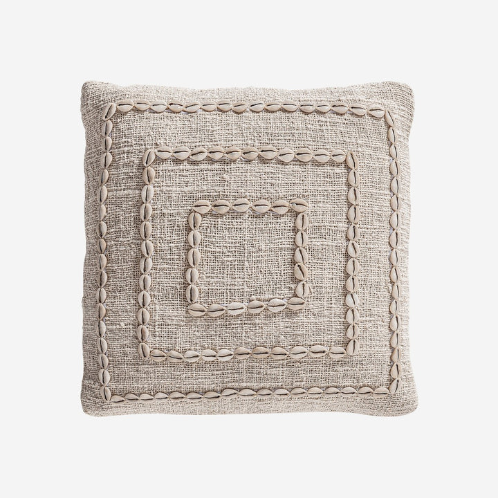Cojín de algodón y poliéster en color blanco 50 x 50 cm