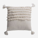 Cojín de algodón y poliéster en color blanco de estilo provenzal 45 x 45 cm