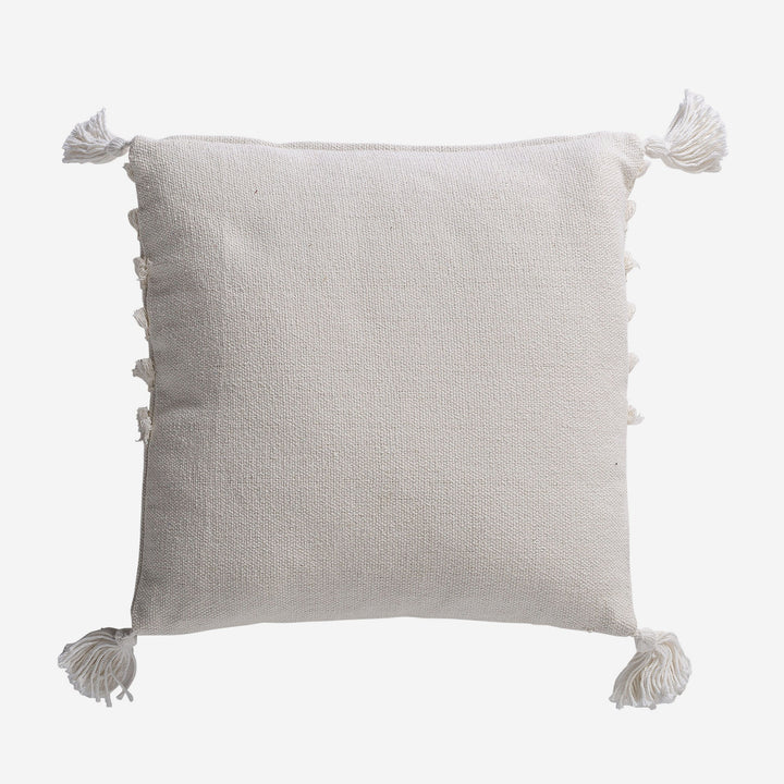 Cojín de algodón y poliéster en color blanco de estilo provenzal 45 x 45 cm