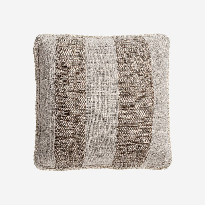 Cojín de algodón y poliéster en tonos marrones 50 x 50 cm