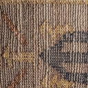 Cojín de algodón y yute en color marrón – detalle