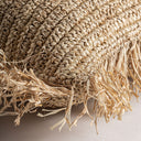 Cojín de fibra natural y poliéster en color beige 60 x 40 cm – detalle