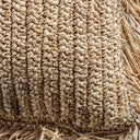 Cojín de fibra natural y poliéster en color beige 60 x 40 cm – detalle