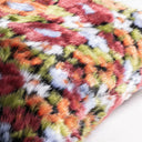 Cojín de poliéster multicolor – detalle