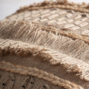 Cojín de yute en color beige 45 x 45 cm – detalle