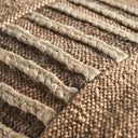 Cojín de yute en color marrón 90 x 35 cm – detalle