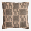 Cojín de yute y fibra natural en color beige 45 x 45 cm – Diseño 4