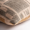 Cojín de yute y fibra natural en color beige 45 x 45 cm – Diseño 4 – detalle