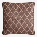 Cojín de yute y fibra natural en color beige 45 x 45 cm – Diseño 5