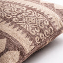 Cojín de yute y fibra natural en color beige 45 x 45 cm – Diseño 5 – detalle