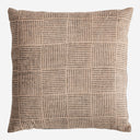 Cojín de yute y fibra natural en color beige 45 x 45 cm – Diseño 3