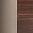 Cómoda de madera contrachapada y chapa de eucalipto en color marrón mate – detalle