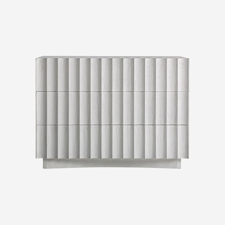 Cómoda de madera de mango en color blanco