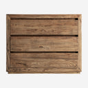 Cómoda de madera de olmo en color marrón de líneas contemporáneas