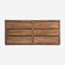 Cómoda de madera de olmo en color marrón de líneas contemporáneas – 180 x 51 x 81 cm