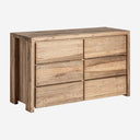 Cómoda de madera de teca reciclada en color marrón