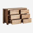 Cómoda de madera de teca reciclada en color marrón